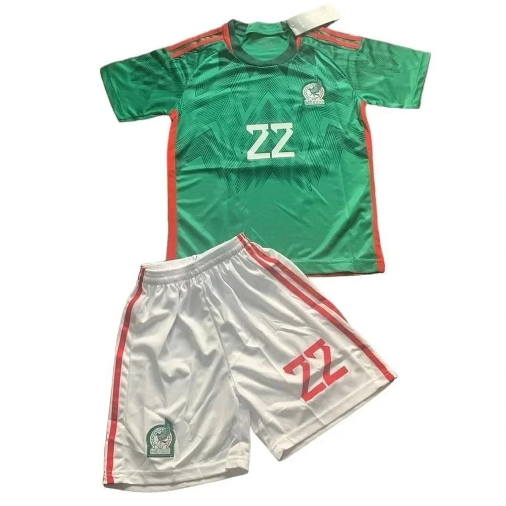 Mexico National Jersey & Shorts Set Lozano Home World Cup Soccer 2022/23 New